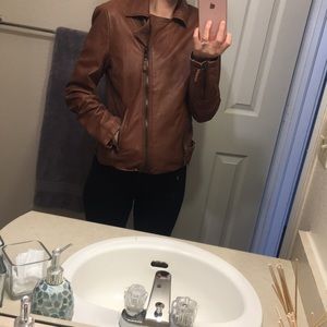 Wilson’s leather faux-leather brown jacket